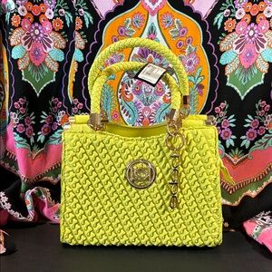Bebe Erika mini shopper Lemon Yellow handbag crossbody